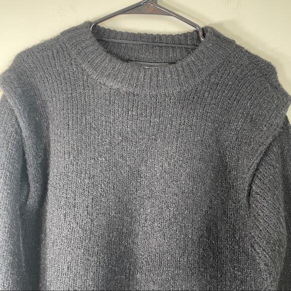 Vero Moda Black Knit Long Sleeve Round Neck Sweater Tunic Size S - Picture 2 of 9